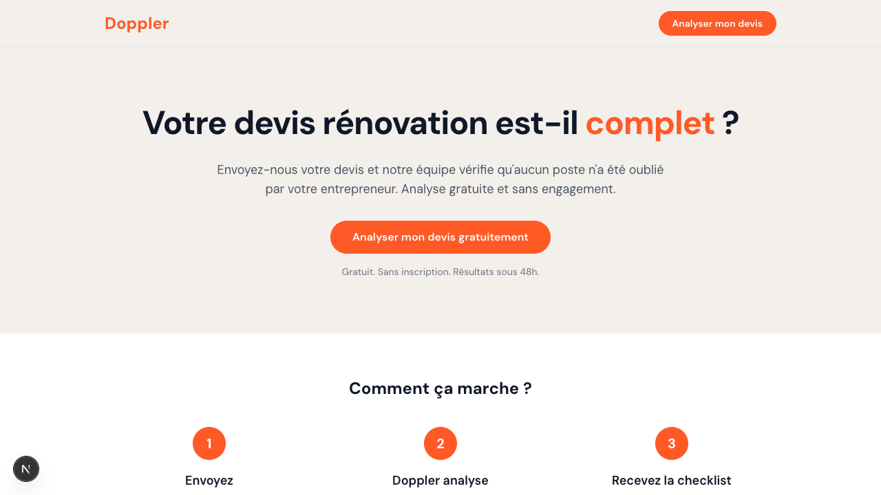 Page d'accueil Doppler